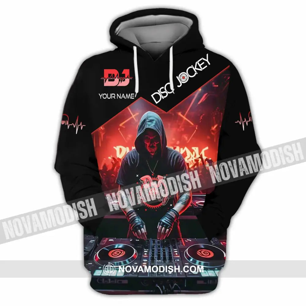 Unisex Shirt - Custom Text Dj Hoodie / S T-Shirt