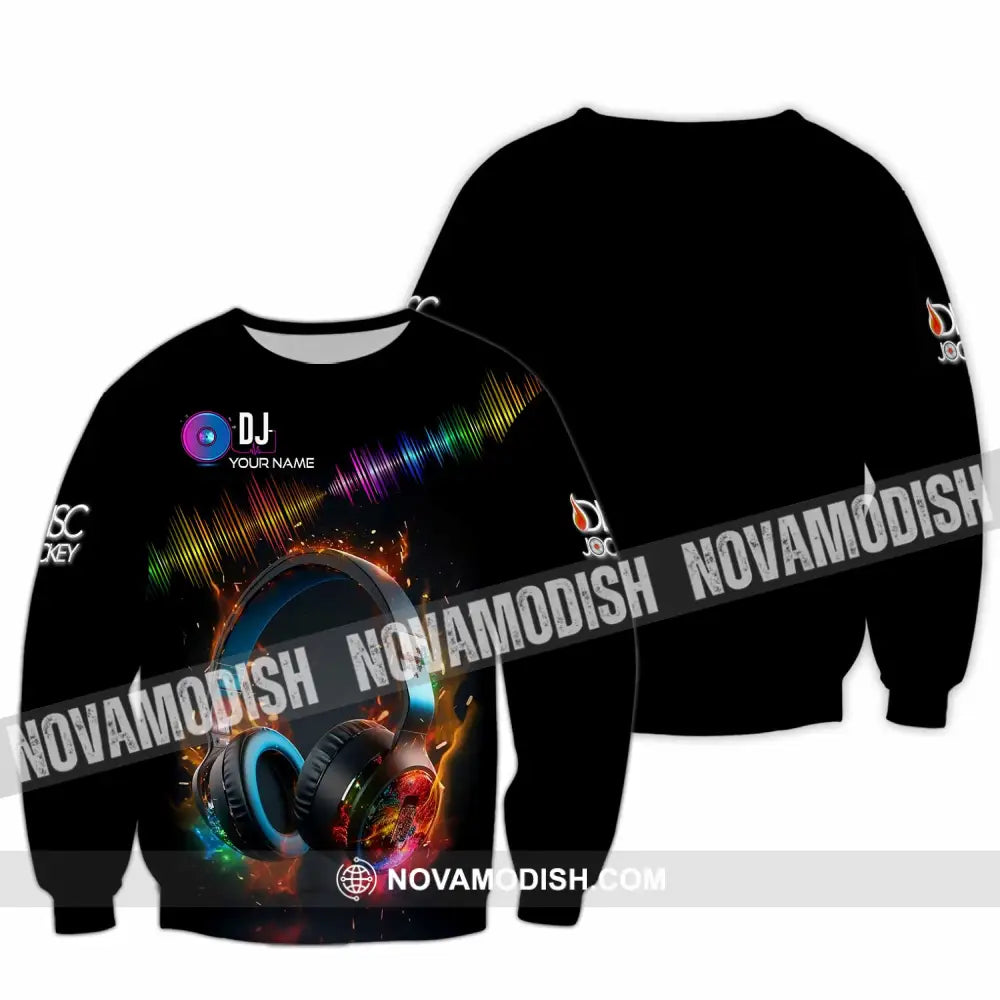 Unisex Shirt - Custom Text Dj Long Sleeve / S T-Shirt