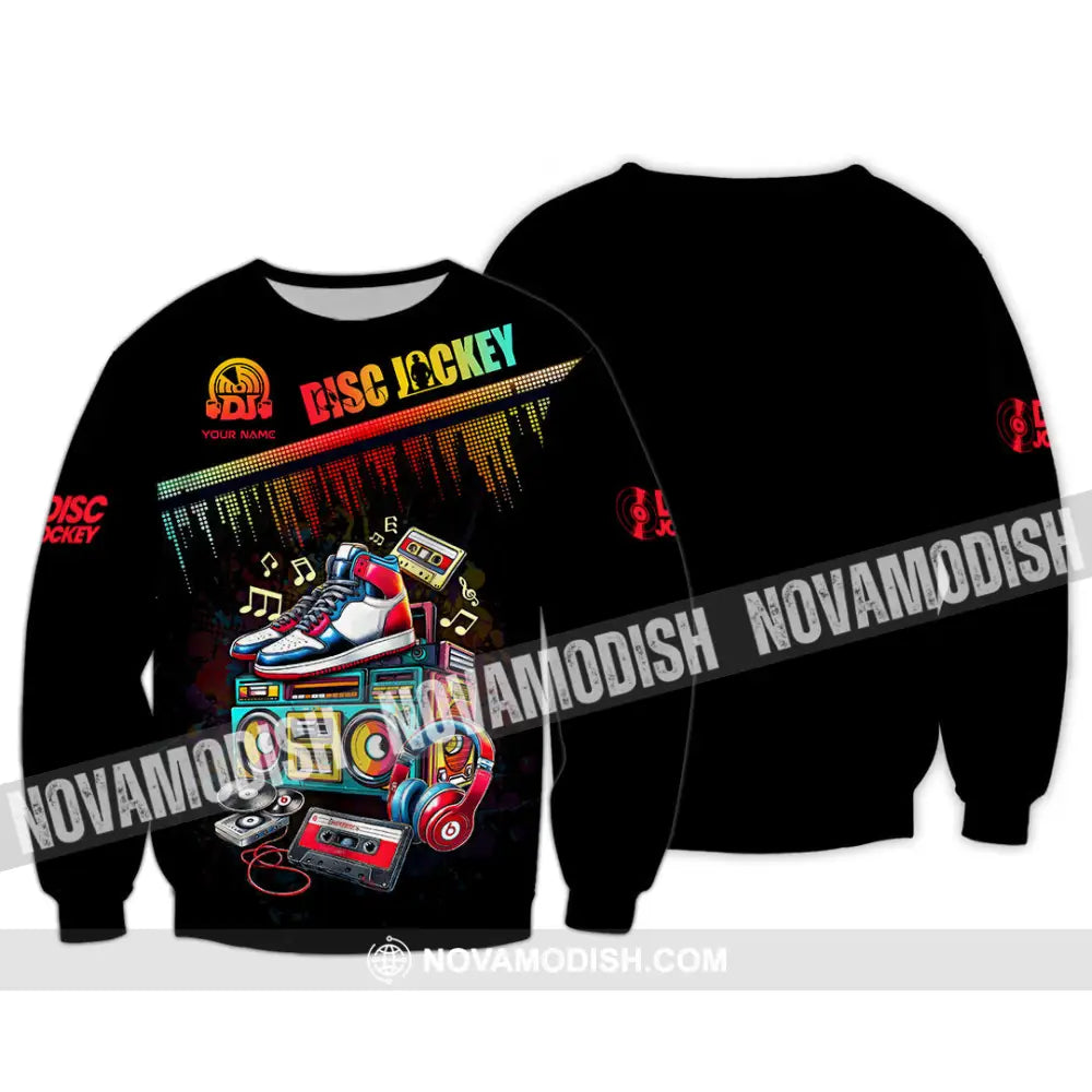 Unisex Shirt - Custom Text Shirt DJ Shirt Long Sleeve / S T-shirt