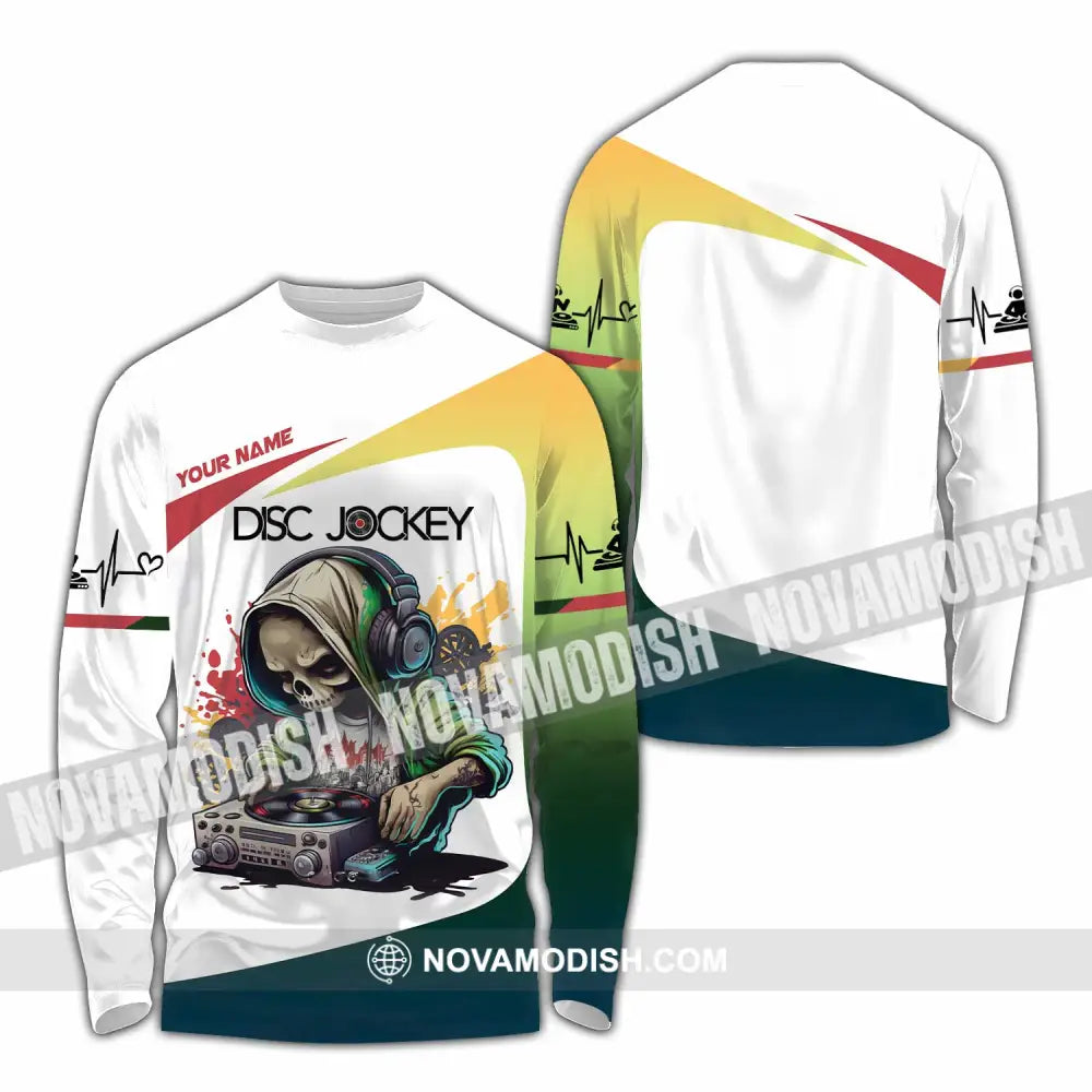 Unisex Shirt - Custom Text Shirt DJ Shirt Long Sleeve Shirt / S T-shirt