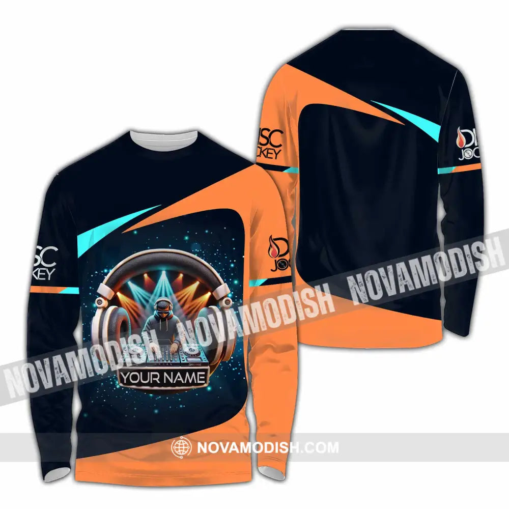 Unisex Shirt - Custom Text Shirt DJ Shirt Long Sleeve Shirt / S T-shirt