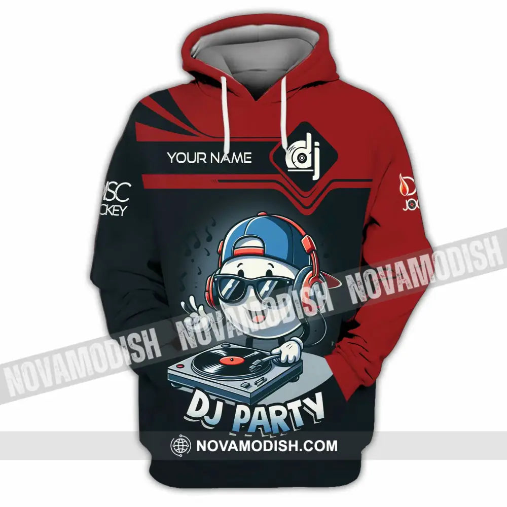 Unisex Shirt - Custom Text Shirt DJ Party Shirt Hoodie / S T-shirt