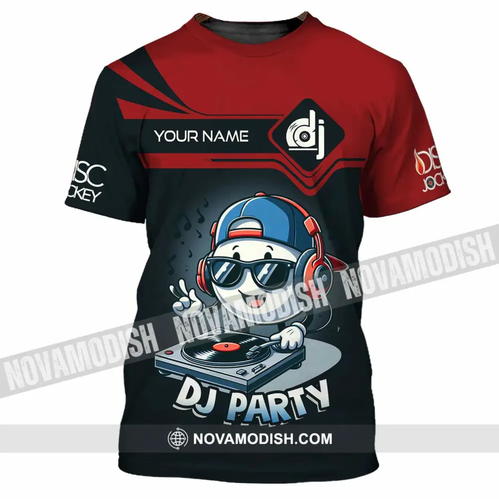 Unisex Shirt - Custom Text Shirt DJ Party Shirt T-Shirt / S T-shirt