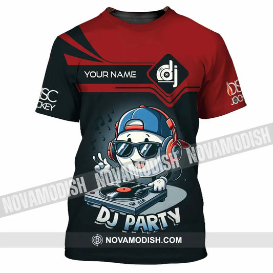 Unisex Shirt - Custom Text Shirt DJ Party Shirt T-Shirt / S T-shirt