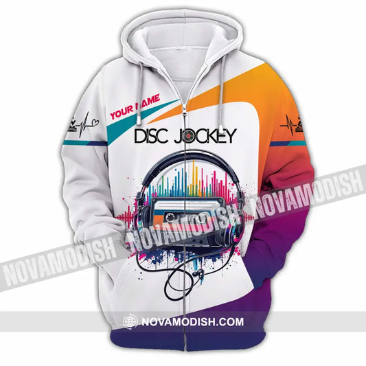 Unisex Shirt - Custom Text Shirt DJ Shirt Zipper Hoodie / S T-shirt