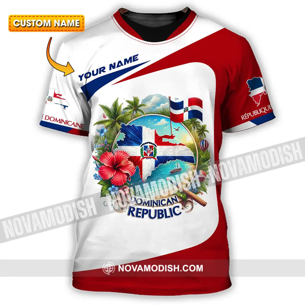 Unisex Shirt - Custom Text Dominican Republic T-Shirt