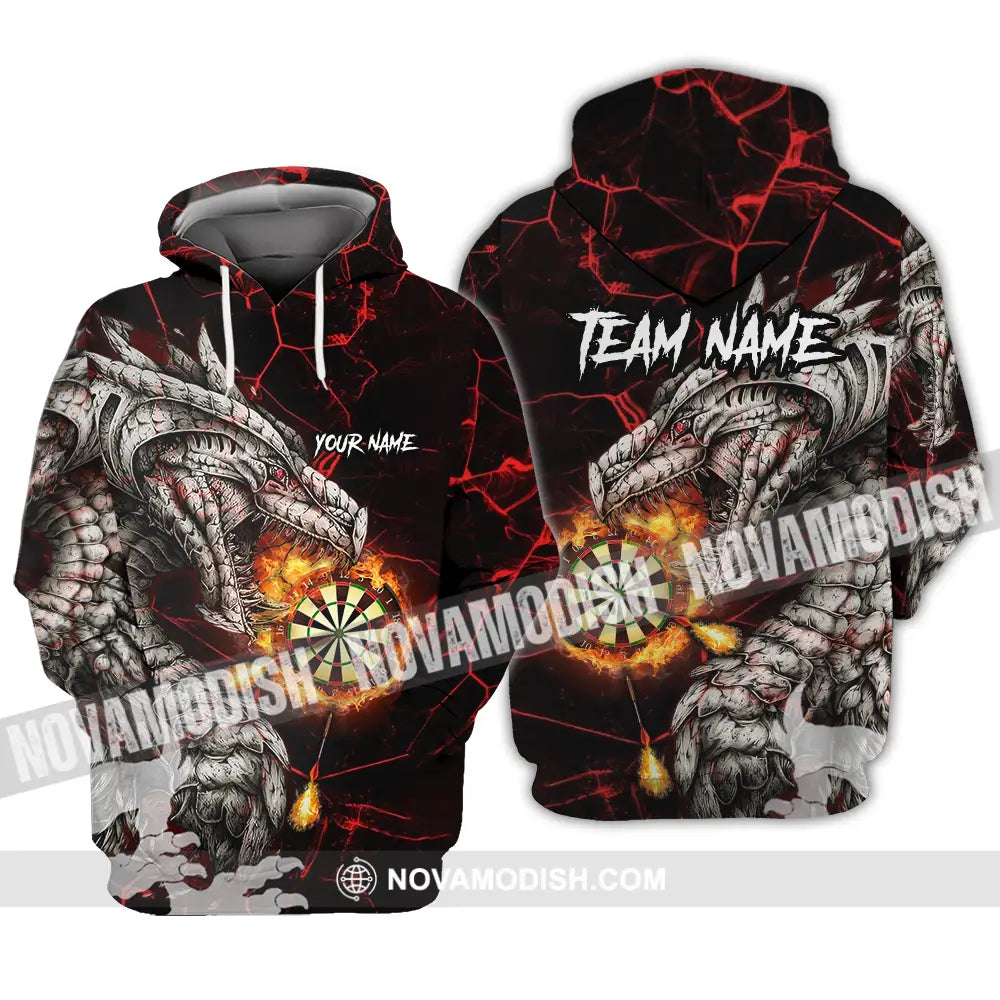 Unisex Shirt - Custom Text Shirt Dragon Dart Shirt Hoodie / S T-shirt