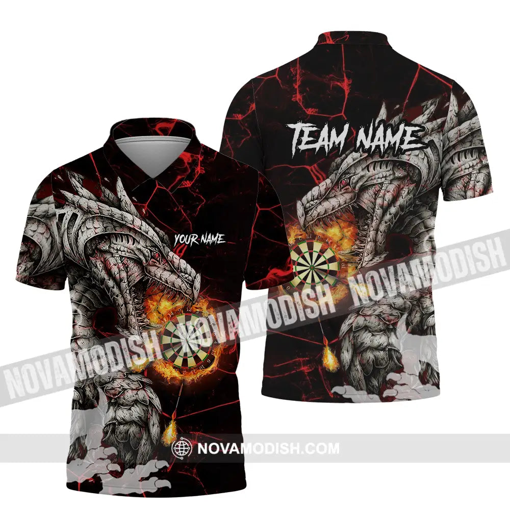 Unisex Shirt - Custom Text Shirt Dragon Dart Shirt Polo Shirt / S T-shirt