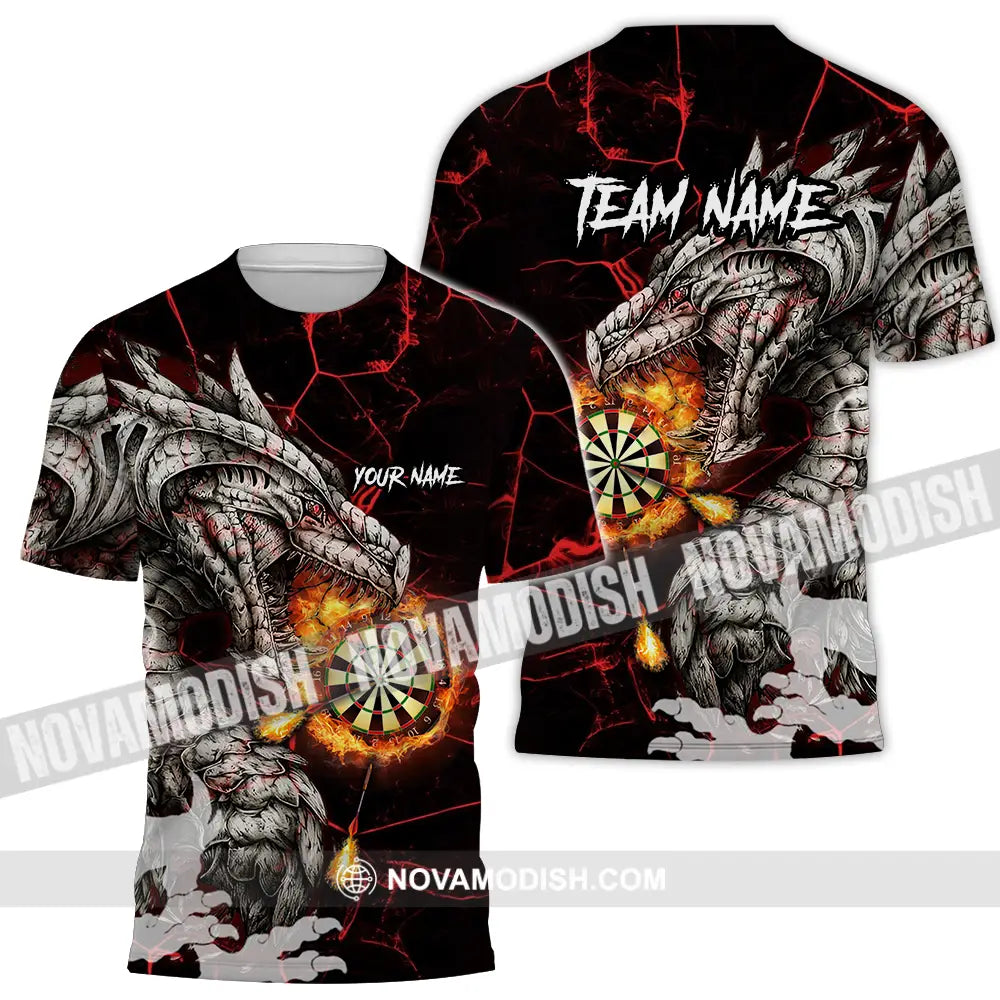 Unisex Shirt - Custom Text Shirt Dragon Dart Shirt T-Shirt / S T-shirt