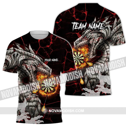 Unisex Shirt - Custom Text Shirt Dragon Dart Shirt T-Shirt / S T-shirt
