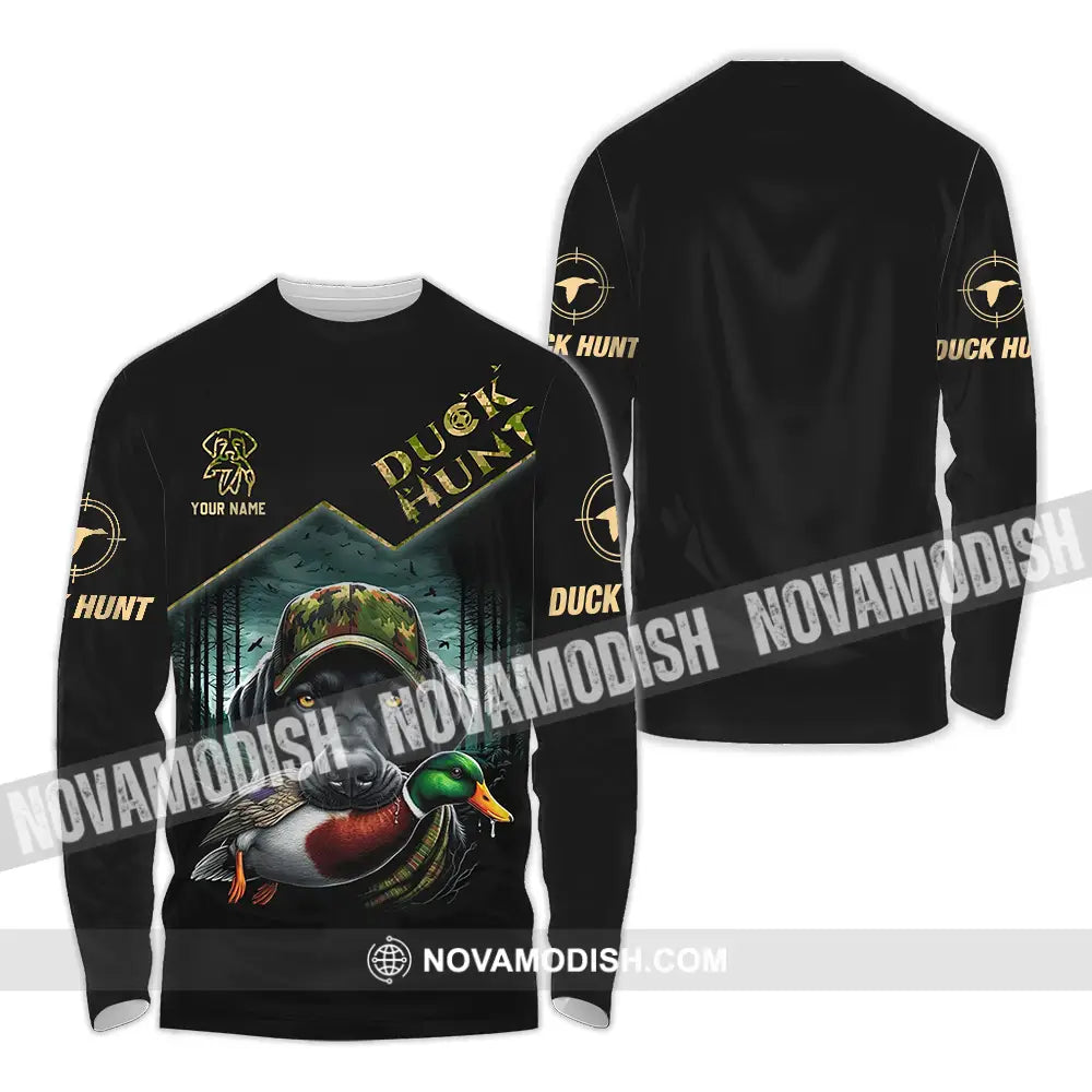 Unisex Shirt - Custom Text Shirt Duck Hunt Long Sleeve Shirt / S T-shirt