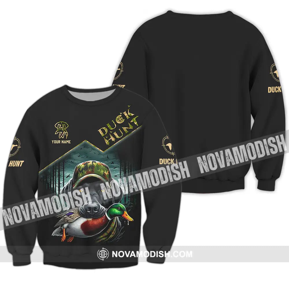 Unisex Shirt - Custom Text Shirt Duck Hunt Long Sleeve / S T-shirt