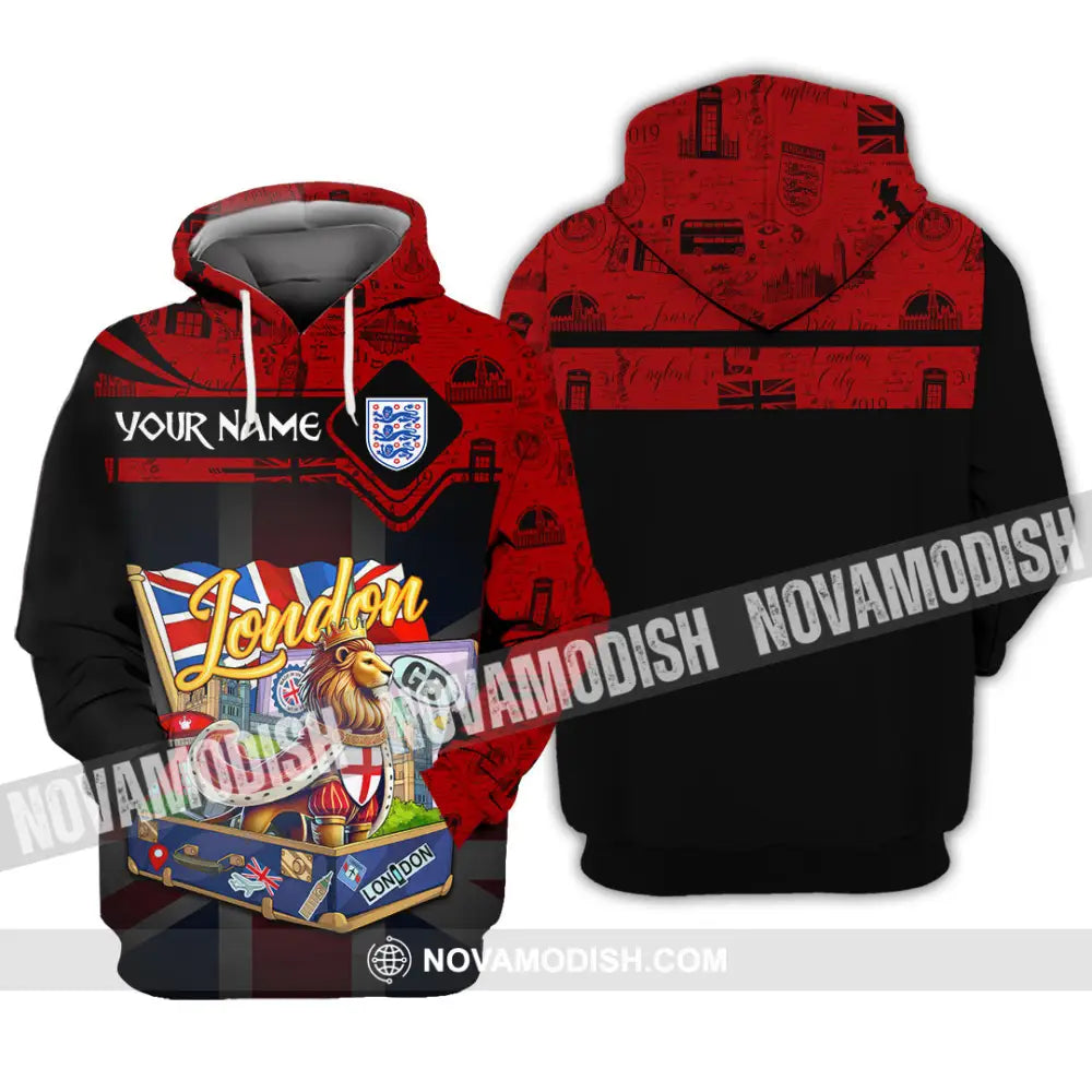 Unisex Shirt - Custom Text Shirt England Shirt Hoodie / S T-shirt