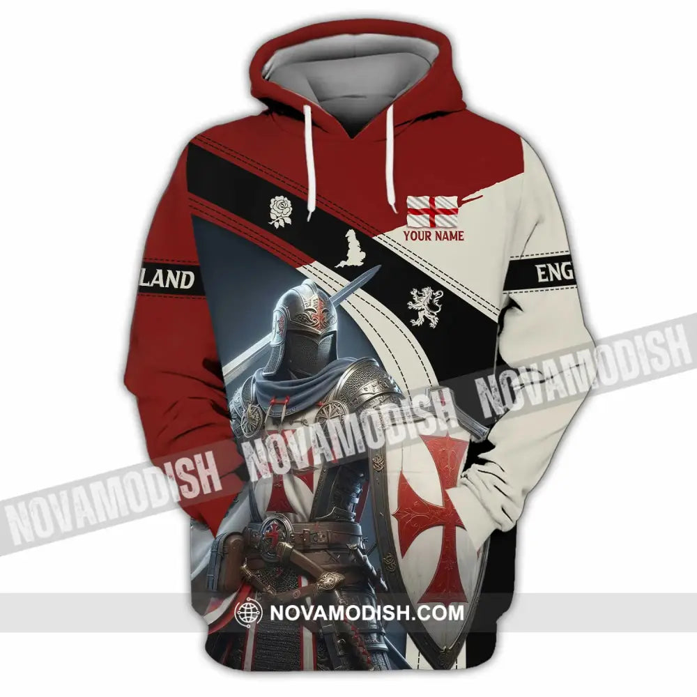 Unisex Shirt - Custom Text Shirt England Shirt Hoodie / S T-shirt