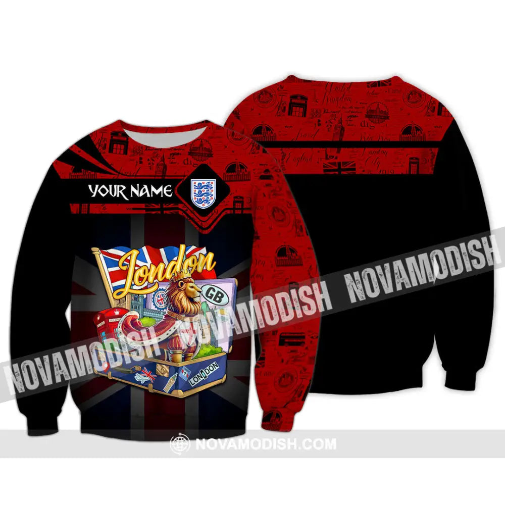 Unisex Shirt - Custom Text Shirt England Shirt Long Sleeve / S T-shirt