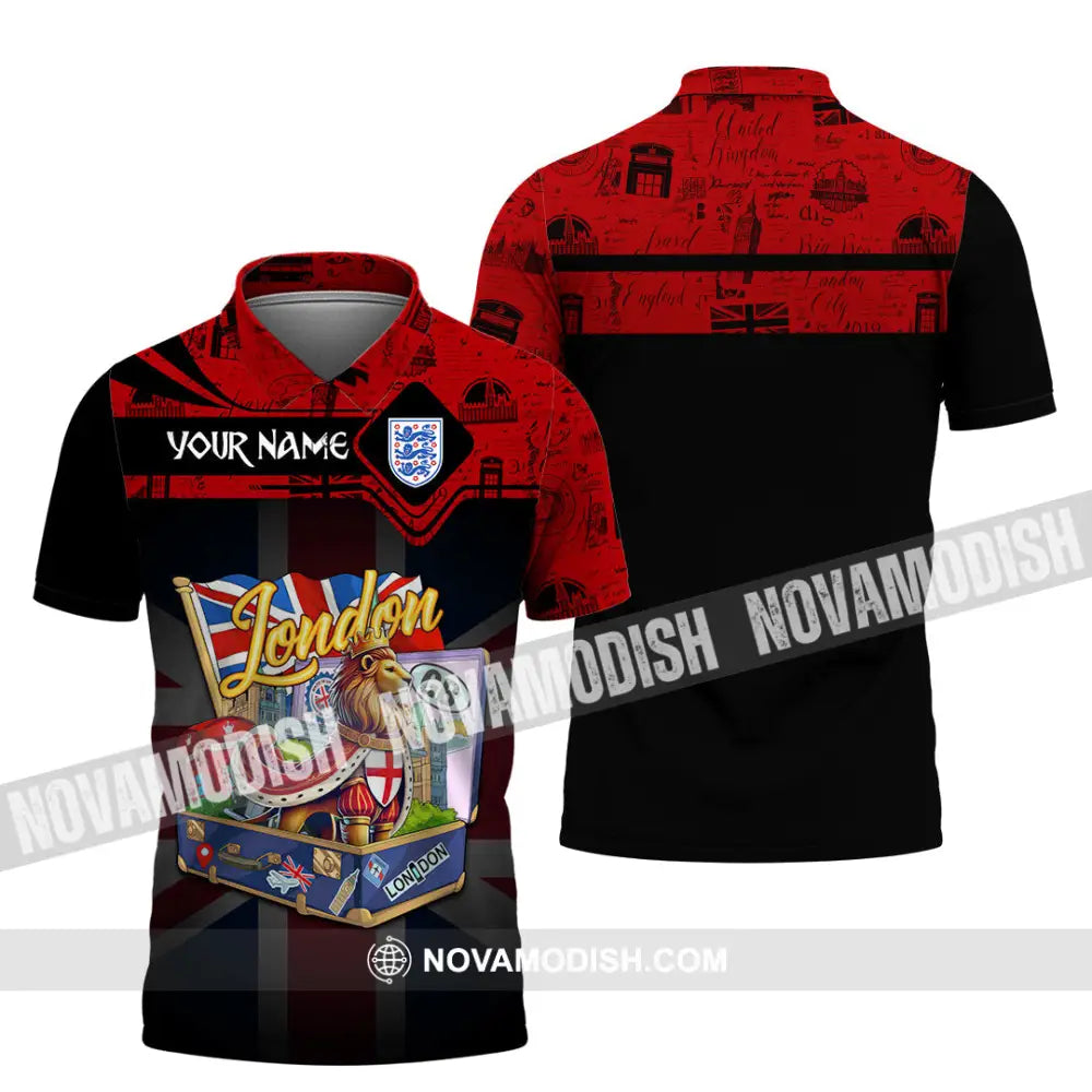 Unisex Shirt - Custom Text Shirt England Shirt Polo Shirt / S T-shirt