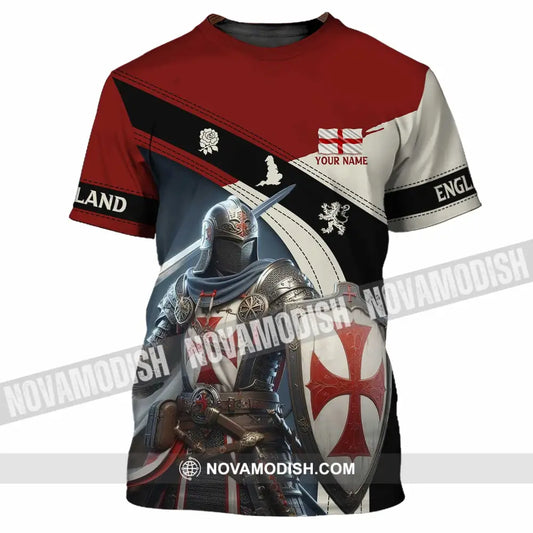 Unisex Shirt - Custom Text Shirt England Shirt T-Shirt / S T-shirt