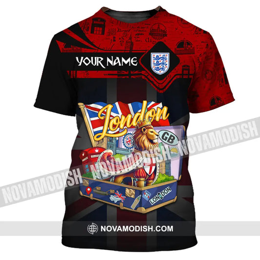 Unisex Shirt - Custom Text Shirt England Shirt T-Shirt / S T-shirt
