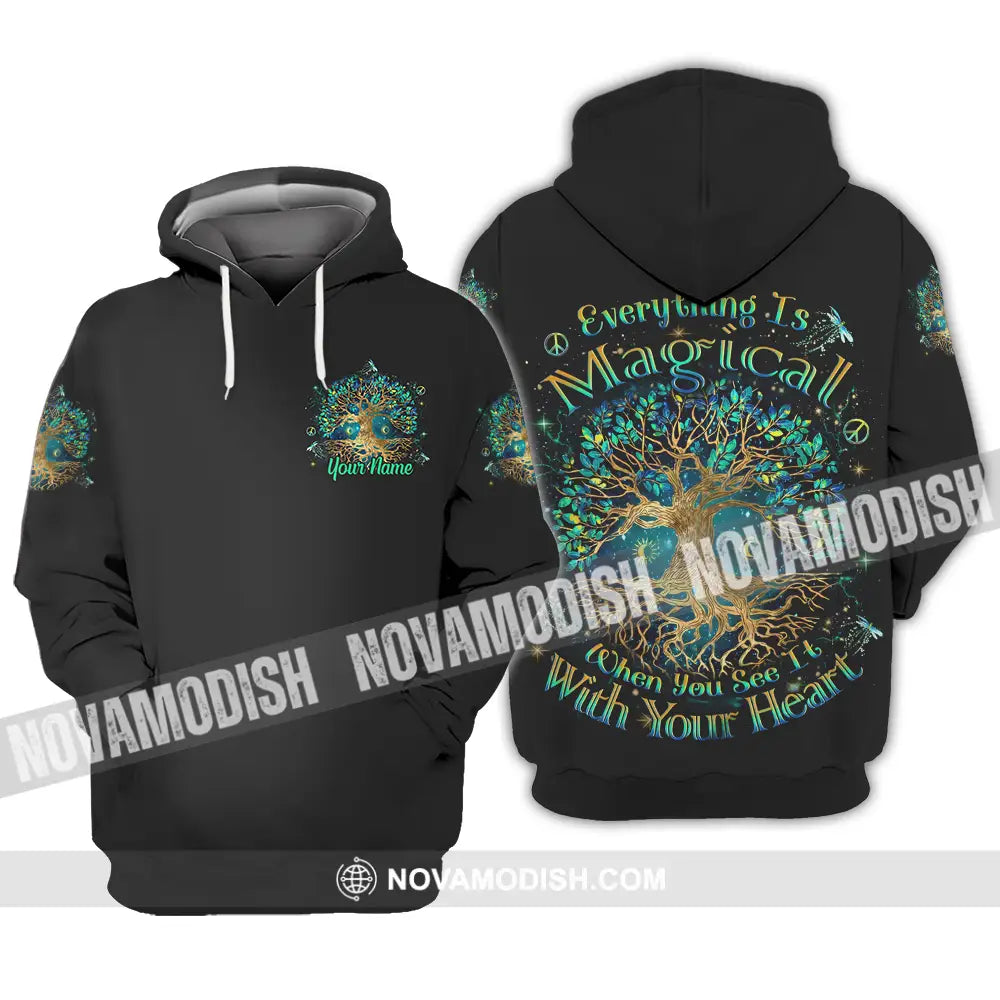 Unisex Shirt - Custom Text Shirt Everything Is Magical Shirt Hoodie / S T-shirt