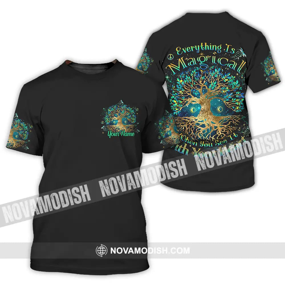 Unisex Shirt - Custom Text Shirt Everything Is Magical Shirt T-Shirt / S T-shirt