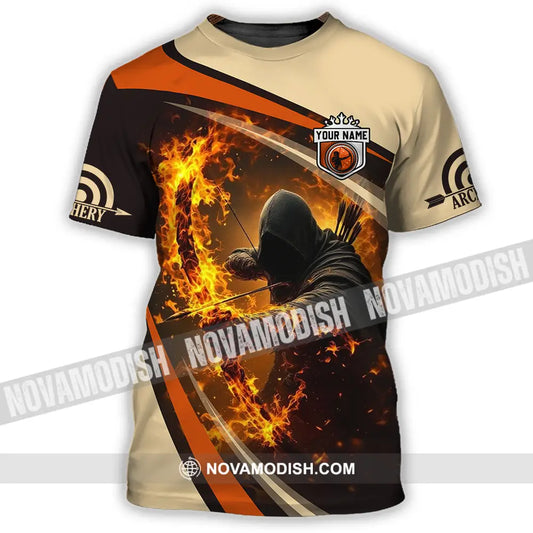 Unisex Shirt - Custom Text Shirt Fire Archery T-Shirt / S T-shirt