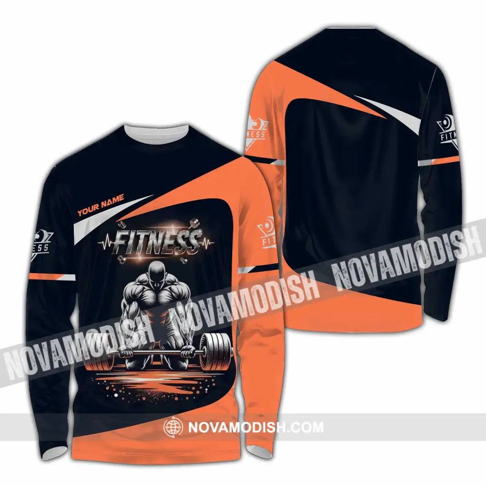 Unisex Shirt - Custom Text Shirt Fitness Shirt Long Sleeve Shirt / S T-shirt