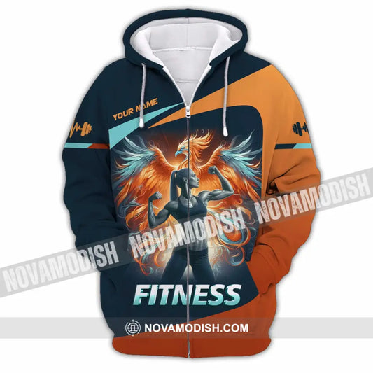 Unisex Shirt - Custom Text Shirt Fitness Shirt Zipper Hoodie / S T-shirt