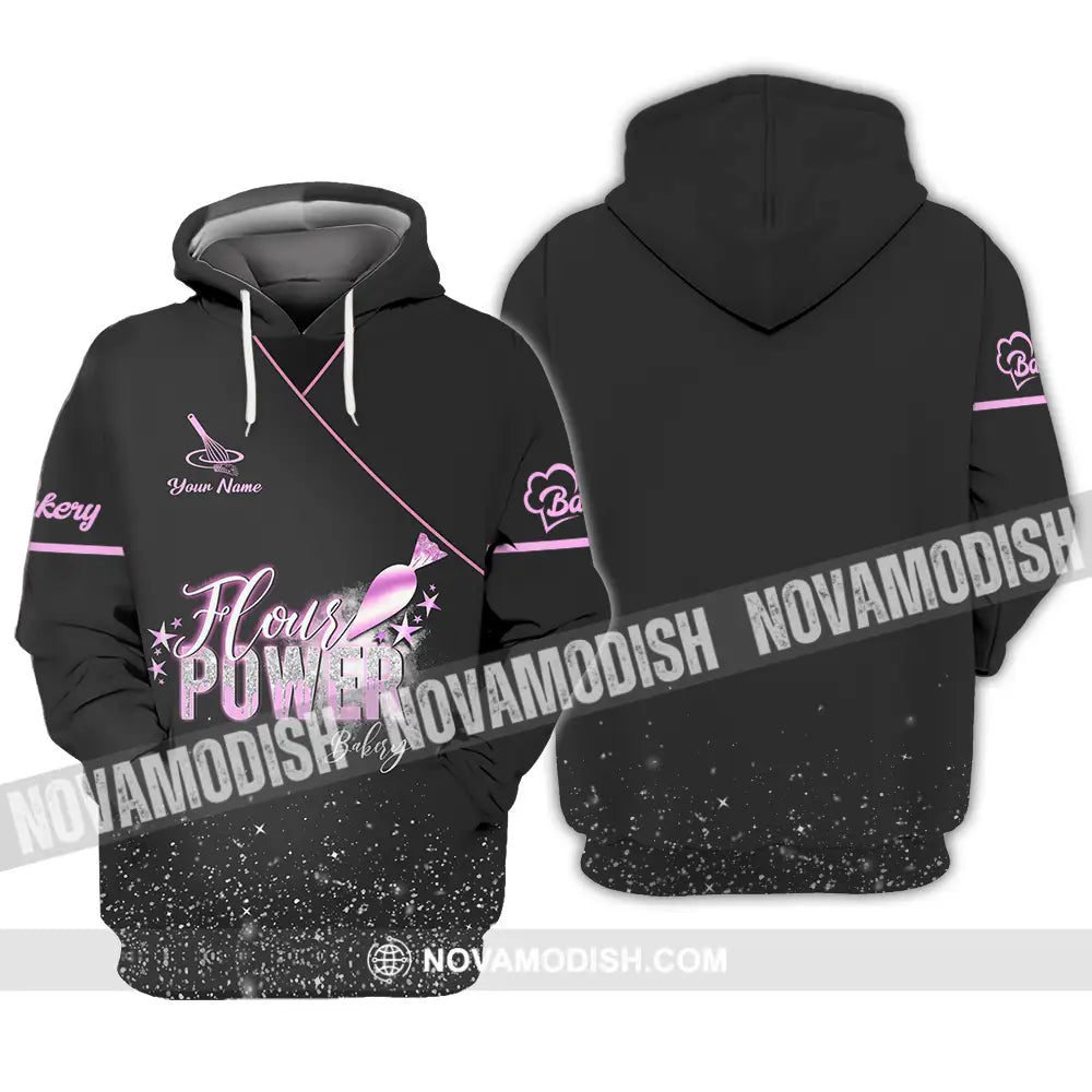 Unisex Shirt - Custom Text Shirt Flour Power Bakery Hoodie / S T-shirt