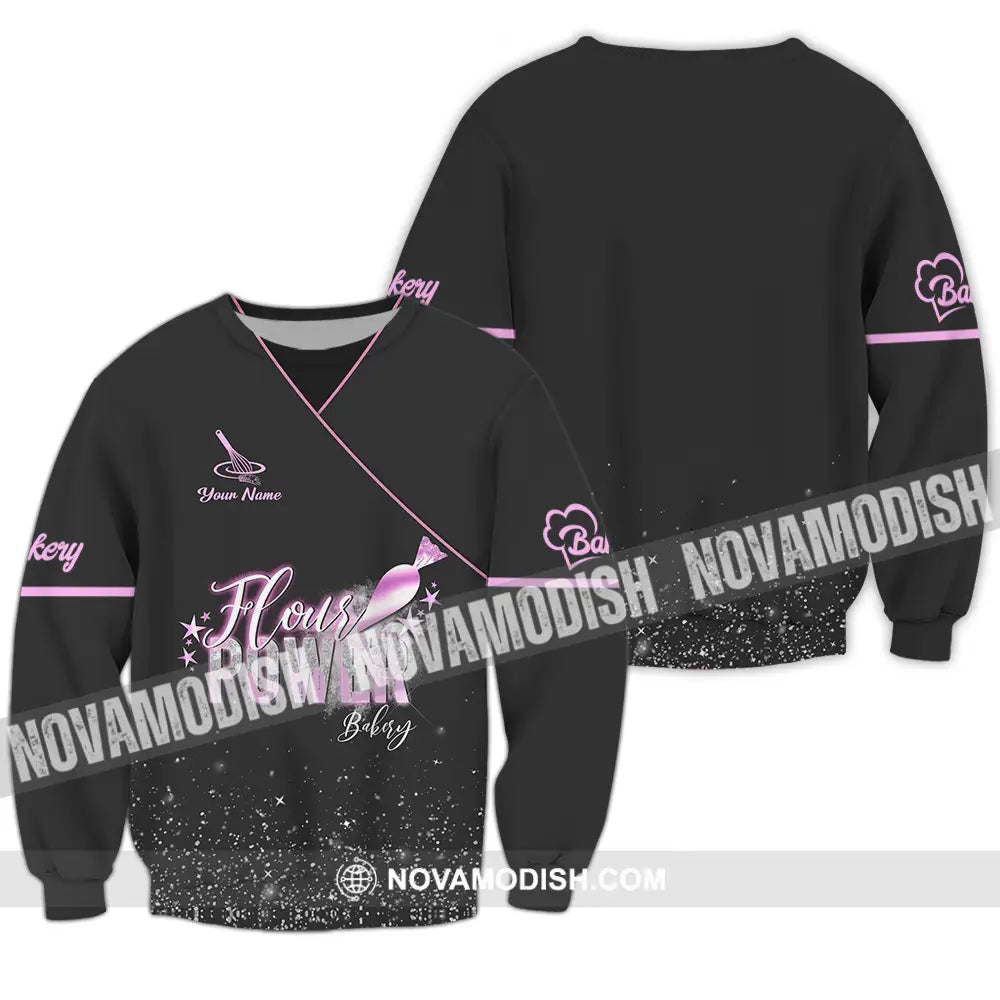Unisex Shirt - Custom Text Shirt Flour Power Bakery Long Sleeve / S T-shirt