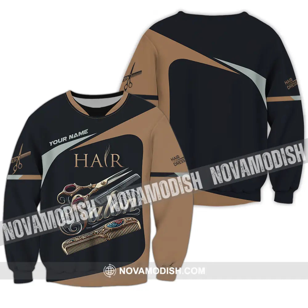 Unisex Shirt - Custom Text Shirt For Hair Salon Long Sleeve / S T-shirt