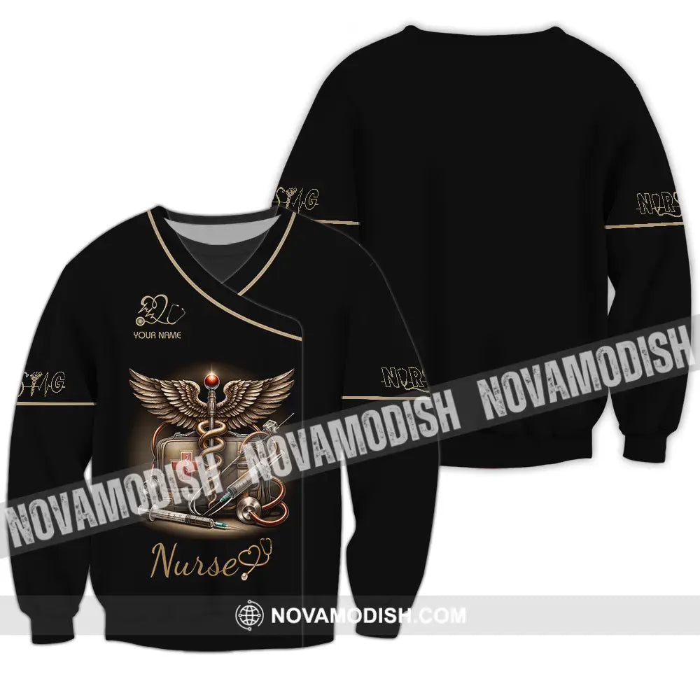 Unisex Shirt - Custom Text Shirt For Nurse Nurselife Nursing Long Sleeve / S T-shirt