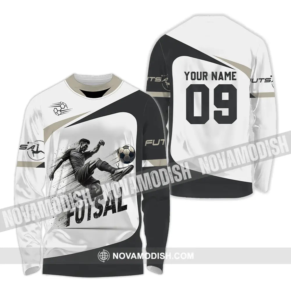Unisex Shirt - Custom Text Futsal Long Sleeve / S T-Shirt