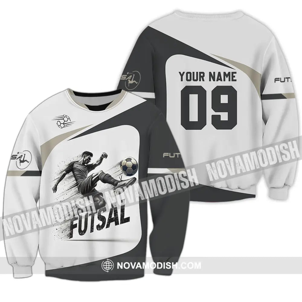 Unisex Shirt - Custom Text Futsal Long Sleeve / S T-Shirt