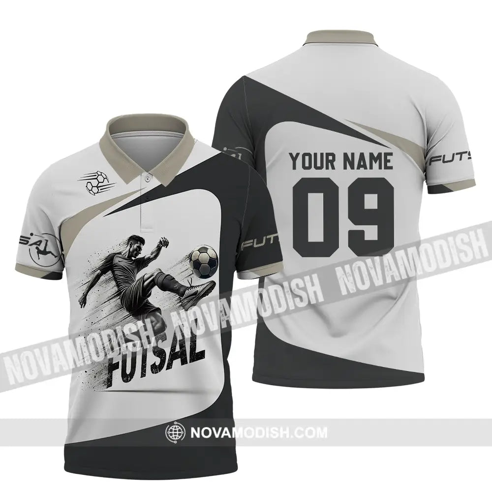 Unisex Shirt - Custom Text Futsal Polo / S T-Shirt