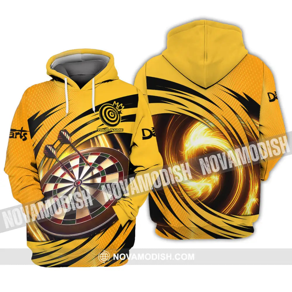 Unisex Shirt - Custom Text Golden Darts Sport Shirt Hoodie / S T-shirt
