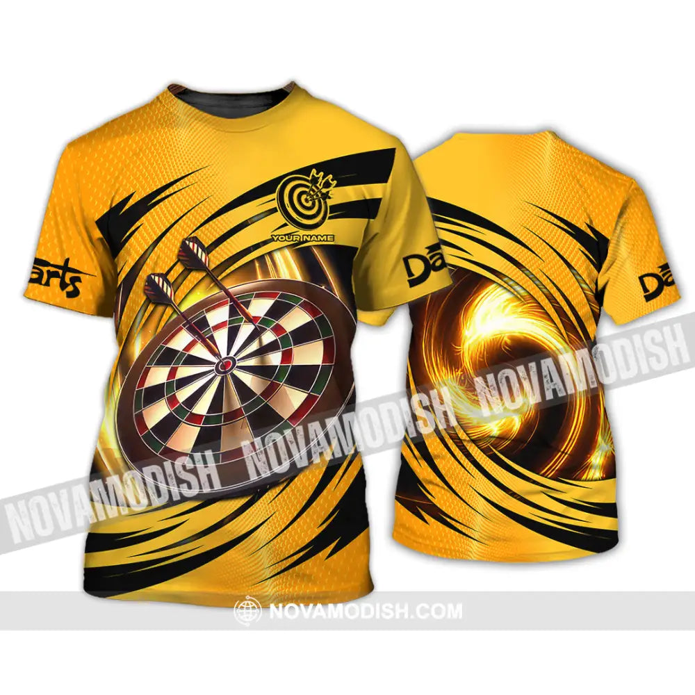 Unisex Shirt - Custom Text Golden Darts Sport Shirt T-Shirt / S T-shirt