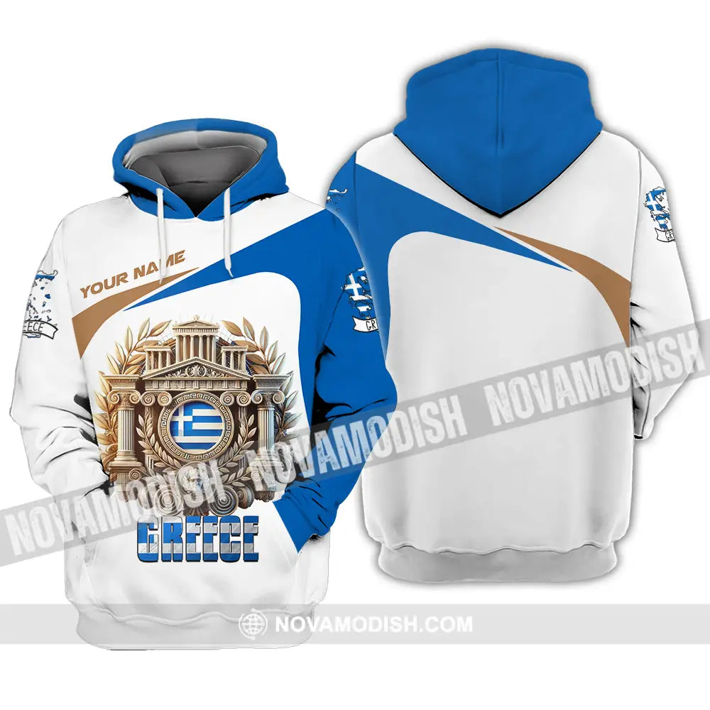 Unisex Shirt - Custom Text Shirt Greece Hoodie / S T-shirt