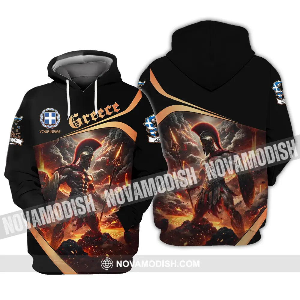 Unisex Shirt - Custom Text Shirt Greece Hoodie / S T-shirt