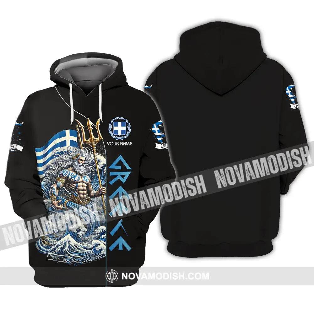 Unisex Shirt - Custom Text Shirt Greece Hoodie / S T-shirt
