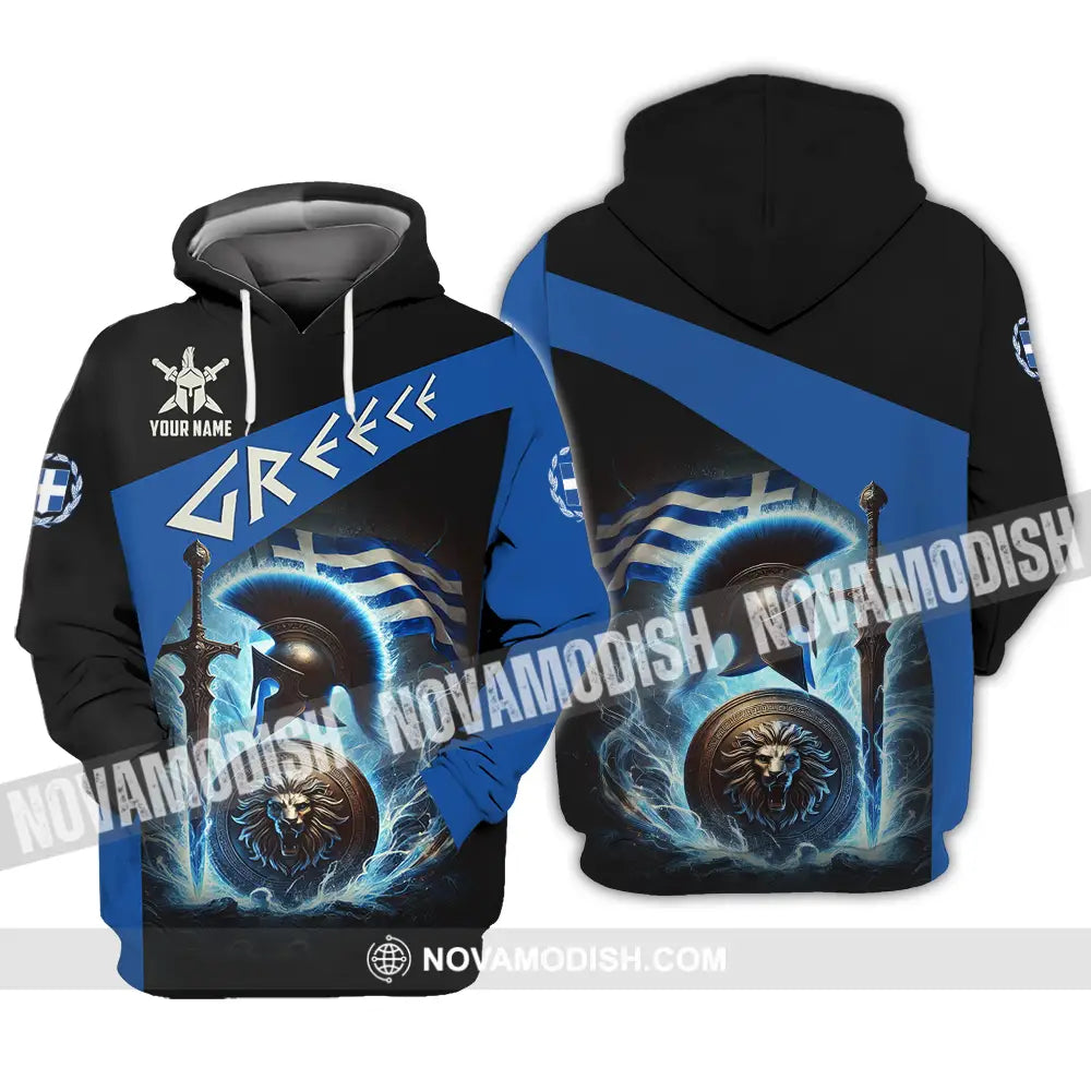 Unisex Shirt - Custom Text Shirt Greece Hoodie / S T-shirt
