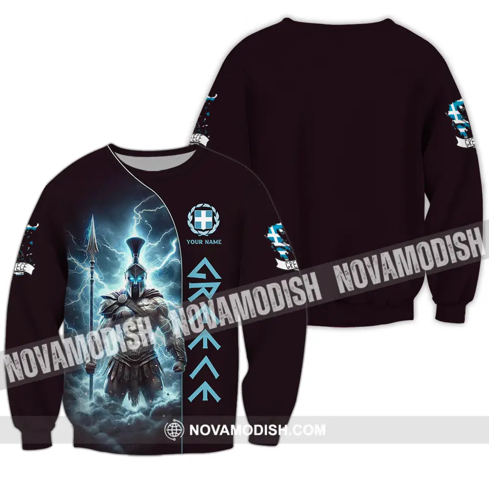 Unisex Shirt - Custom Text Shirt Greece Long Sleeve / S T-shirt