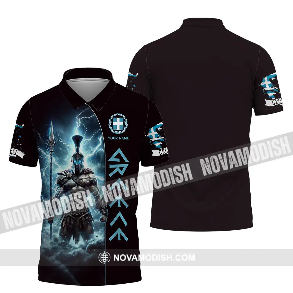 Unisex Shirt - Custom Text Shirt Greece Polo Shirt / S T-shirt