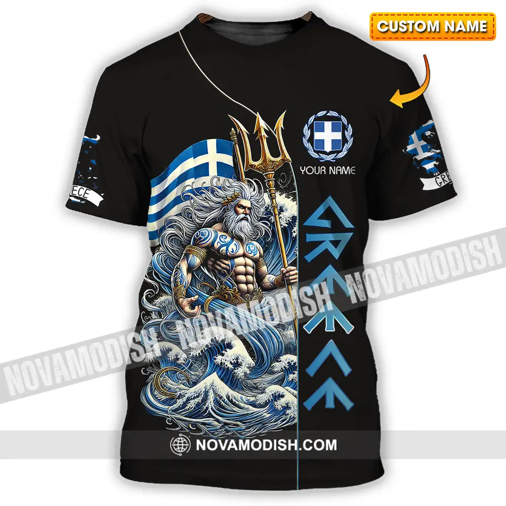 Unisex Shirt - Custom Text Shirt Greece T-shirt