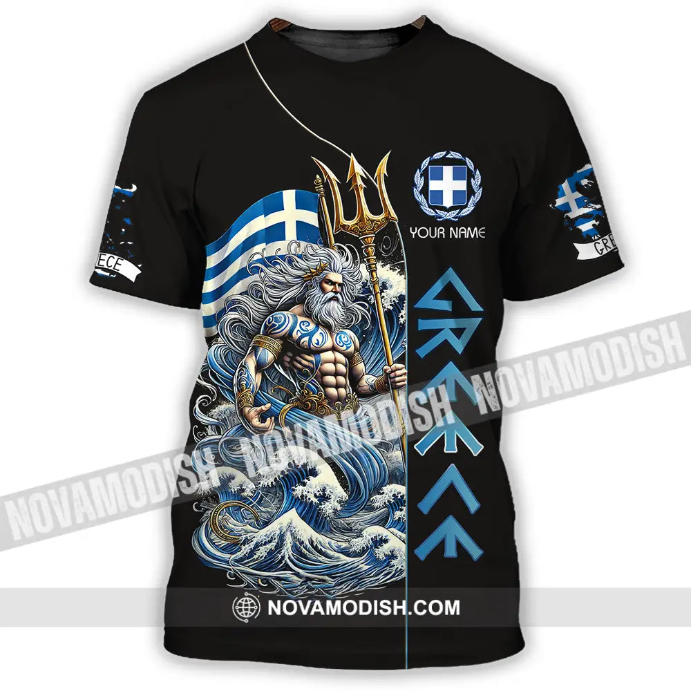 Unisex Shirt - Custom Text Shirt Greece T-Shirt / S T-shirt