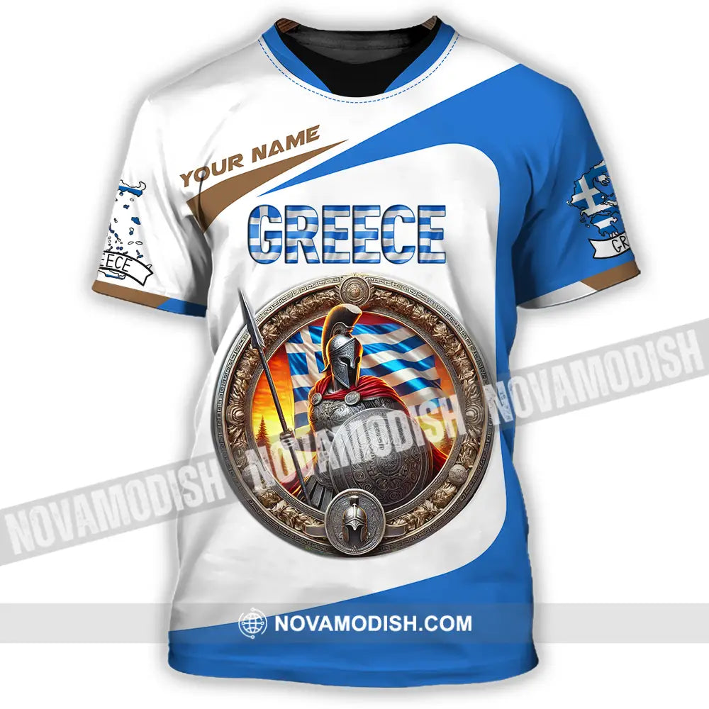 Unisex Shirt - Custom Text Shirt Greece T-Shirt / S T-shirt