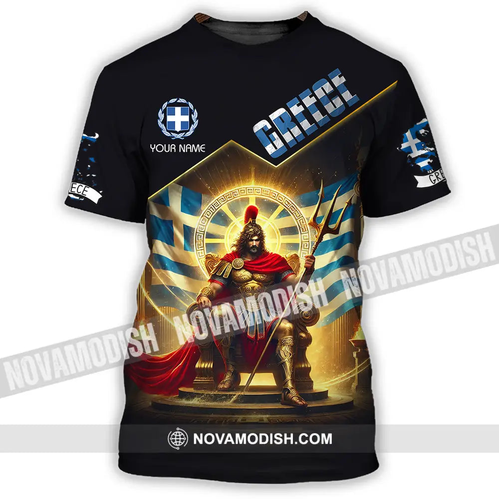 Unisex Shirt - Custom Text Shirt Greece T-Shirt / S T-shirt