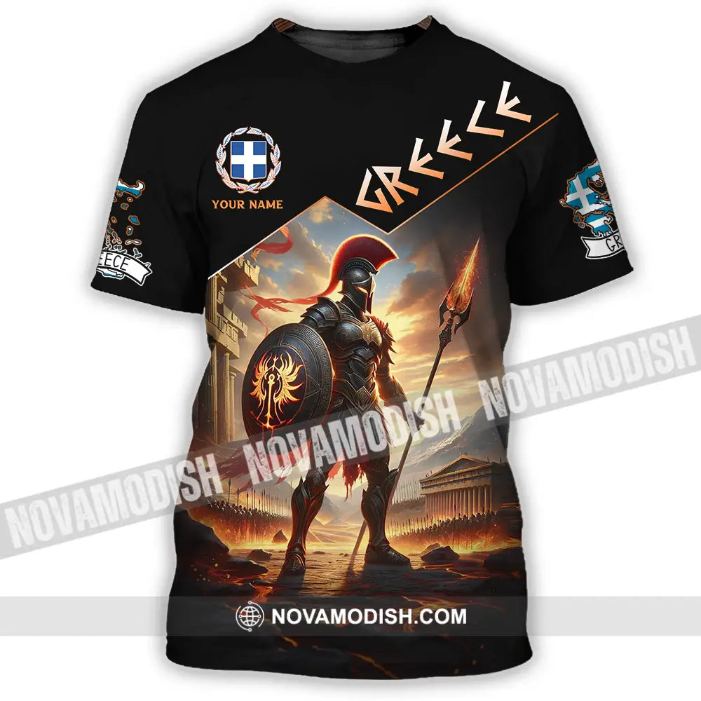 Unisex Shirt - Custom Text Shirt Greece T-Shirt / S T-shirt