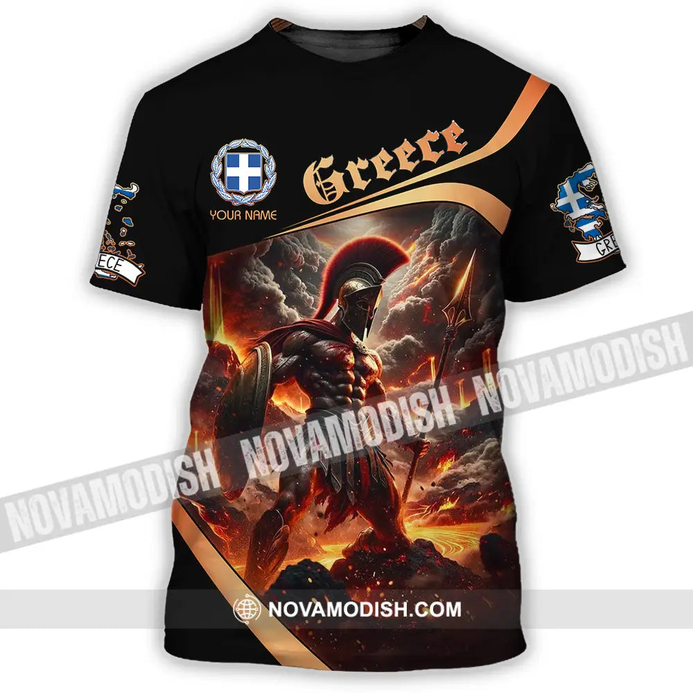 Unisex Shirt - Custom Text Shirt Greece T-Shirt / S T-shirt