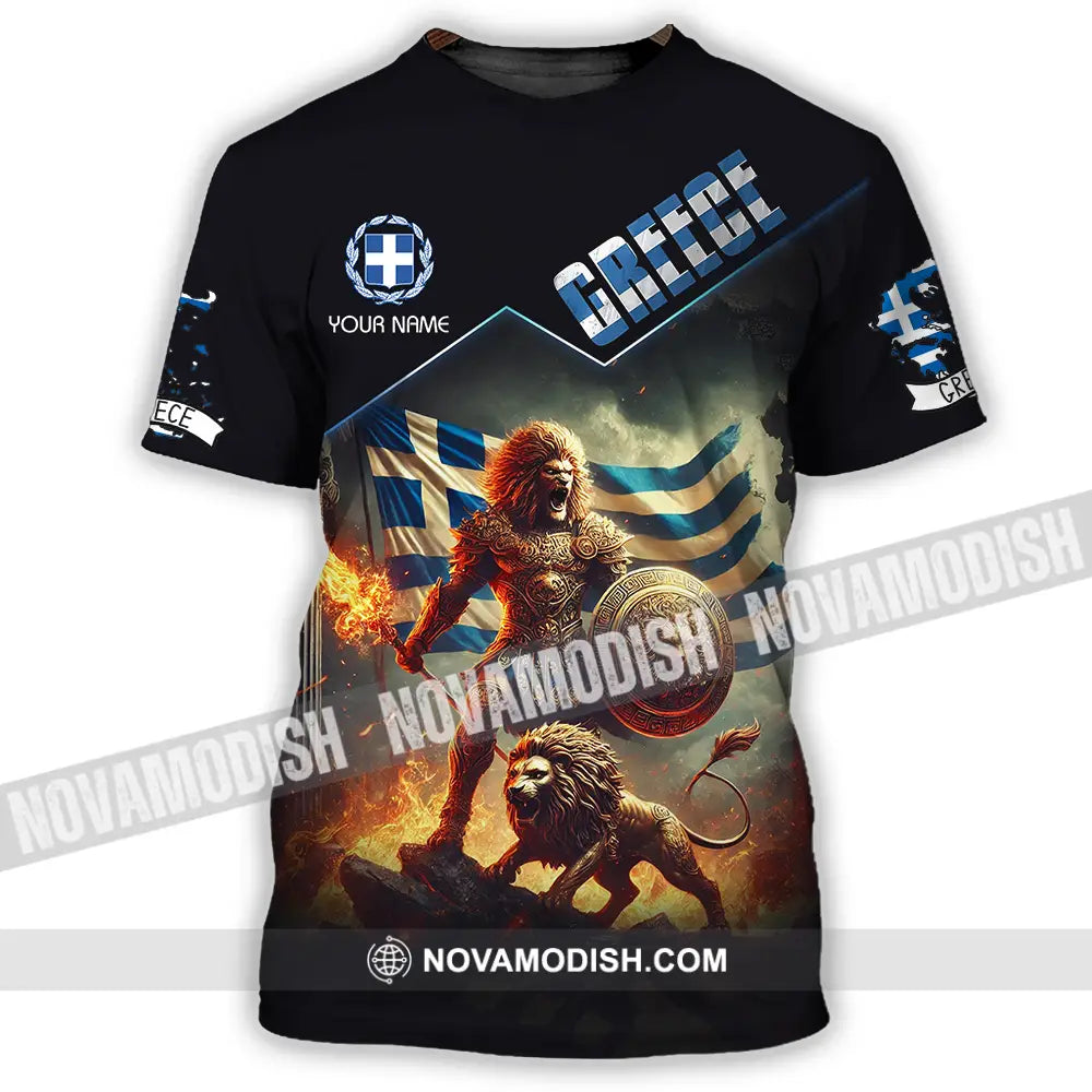 Unisex Shirt - Custom Text Shirt Greece T-Shirt / S T-shirt
