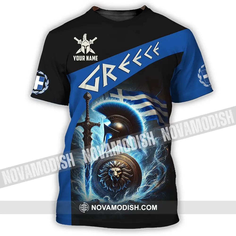 Unisex Shirt - Custom Text Shirt Greece T-Shirt / S T-shirt